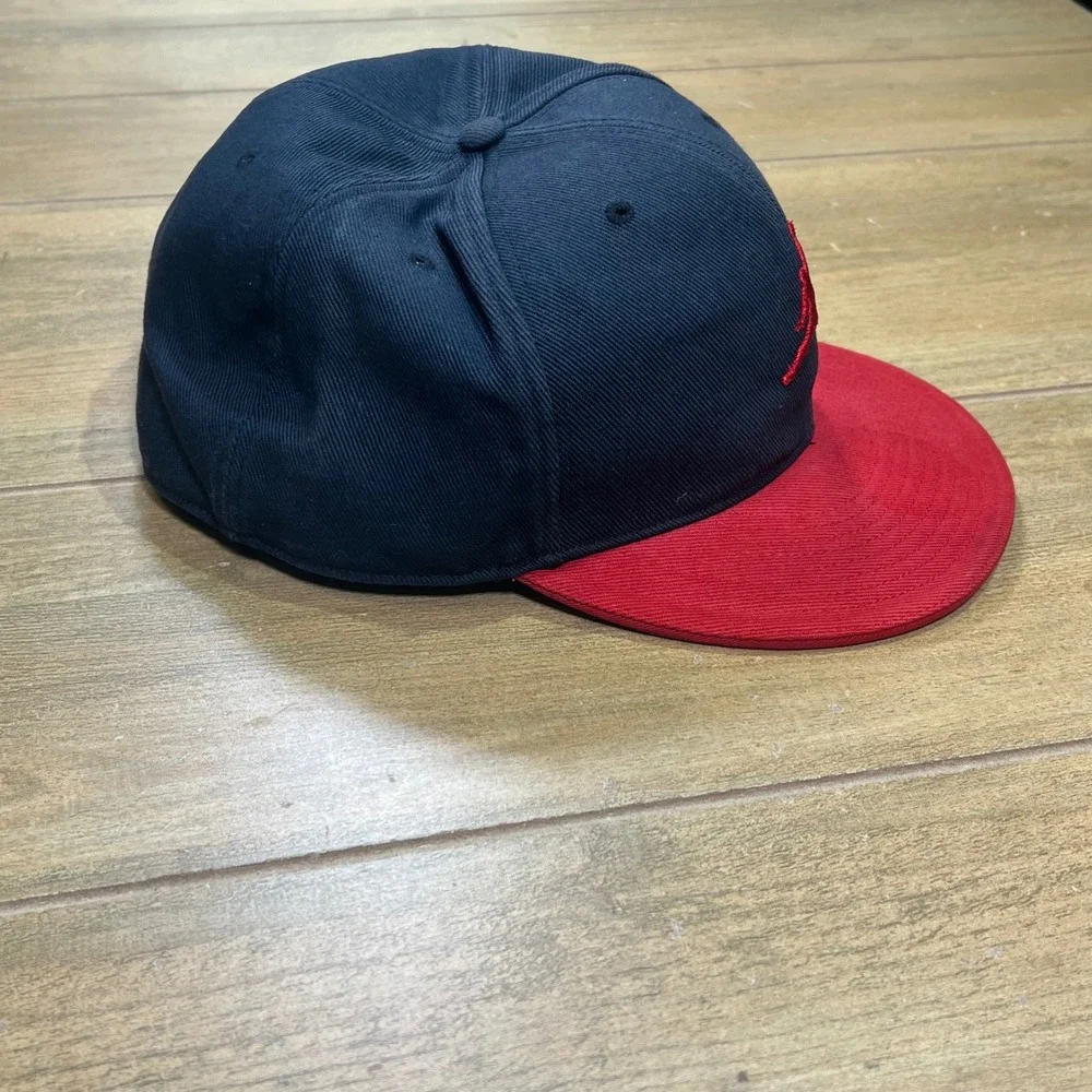 Jordan Jumpman Flat Brim Baseball Cap Navy Red 192169-010 Size 8